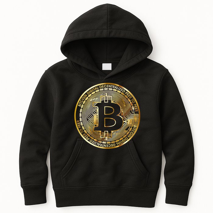 Bitcoin Btc Coin Crypto Trader Bitcoin Future Freedom Kids Hoodie