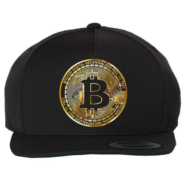 Bitcoin Btc Coin Crypto Trader Bitcoin Future Freedom Wool Snapback Cap