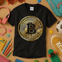 Bitcoin Btc Coin Crypto Trader Bitcoin Future Freedom Kids T-Shirt