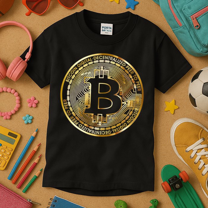 Bitcoin Btc Coin Crypto Trader Bitcoin Future Freedom Kids T-Shirt