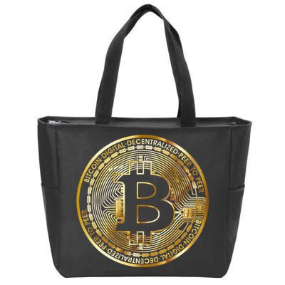 Bitcoin Btc Coin Crypto Trader Bitcoin Future Freedom Zip Tote Bag
