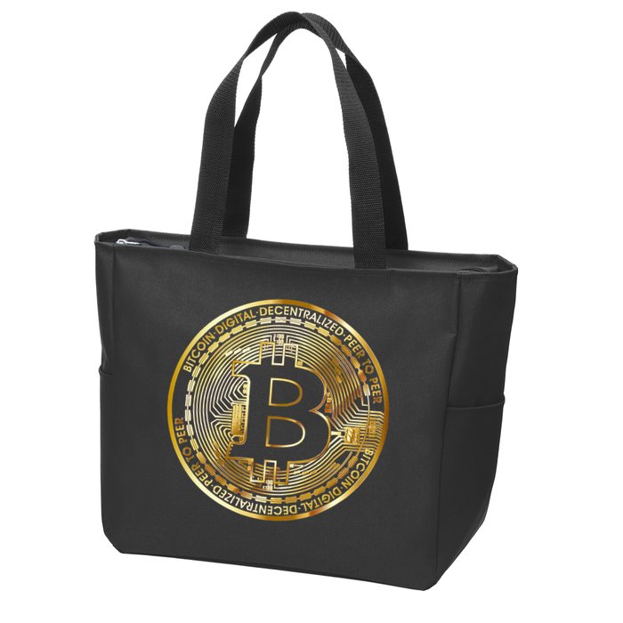 Bitcoin Btc Coin Crypto Trader Bitcoin Future Freedom Zip Tote Bag