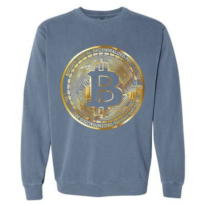 Bitcoin Btc Coin Crypto Trader Bitcoin Future Freedom Garment-Dyed Sweatshirt
