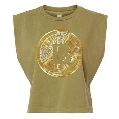 Bitcoin Btc Coin Crypto Trader Bitcoin Future Freedom Garment-Dyed Women's Muscle Tee