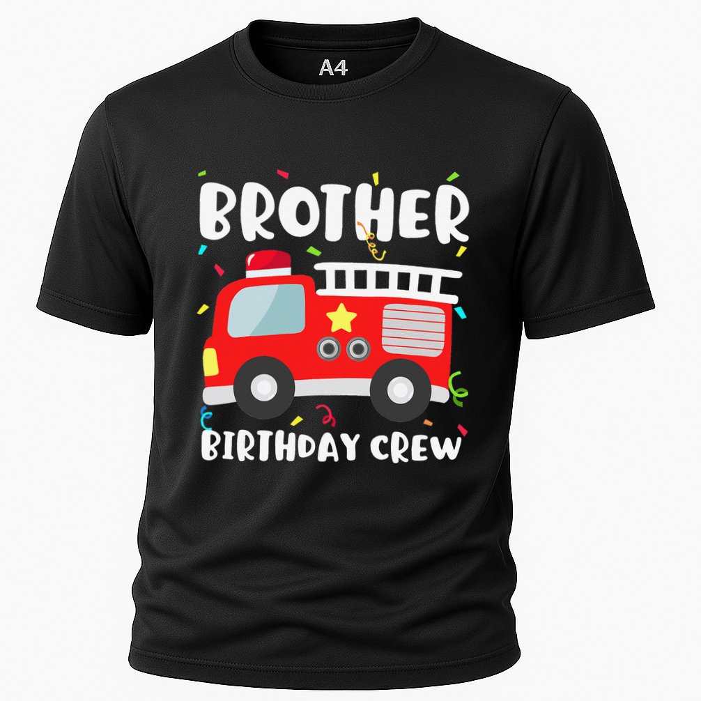 Brother Birthday Crew Fire Truck Party Firefighter Cooling Performance Crew T-Shirt