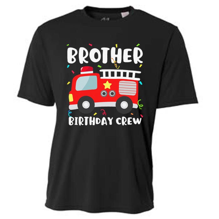 Brother Birthday Crew Fire Truck Party Firefighter Cooling Performance Crew T-Shirt