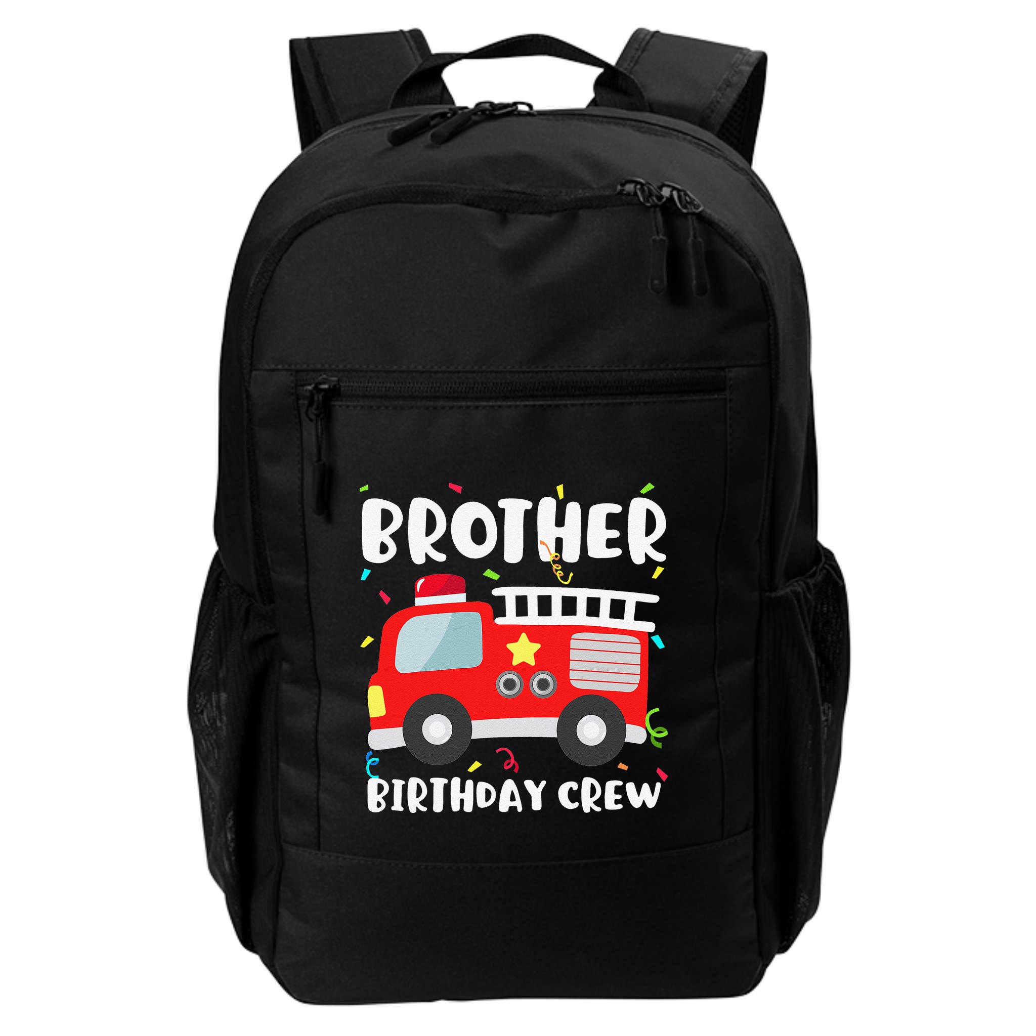 Brother Birthday Crew Fire Truck Party Firefighter Backpack