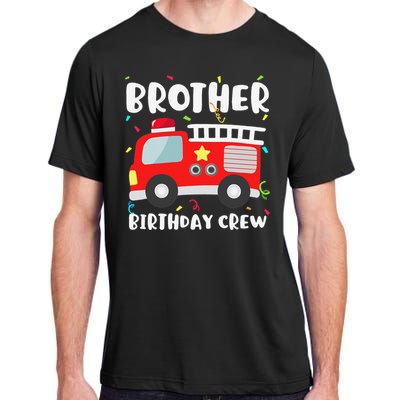 Brother Birthday Crew Fire Truck Party Firefighter Adult ChromaSoft Performance T-Shirt