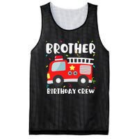 Brother Birthday Crew Fire Truck Party Firefighter Mesh Reversible Basketball Jersey Tank