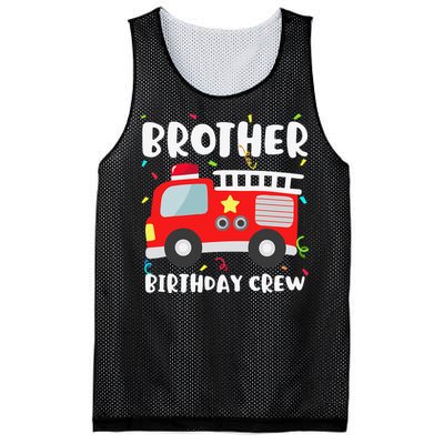 Brother Birthday Crew Fire Truck Party Firefighter Mesh Reversible Basketball Jersey Tank