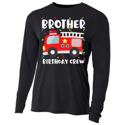 Brother Birthday Crew Fire Truck Party Firefighter Cooling Performance Long Sleeve Crew