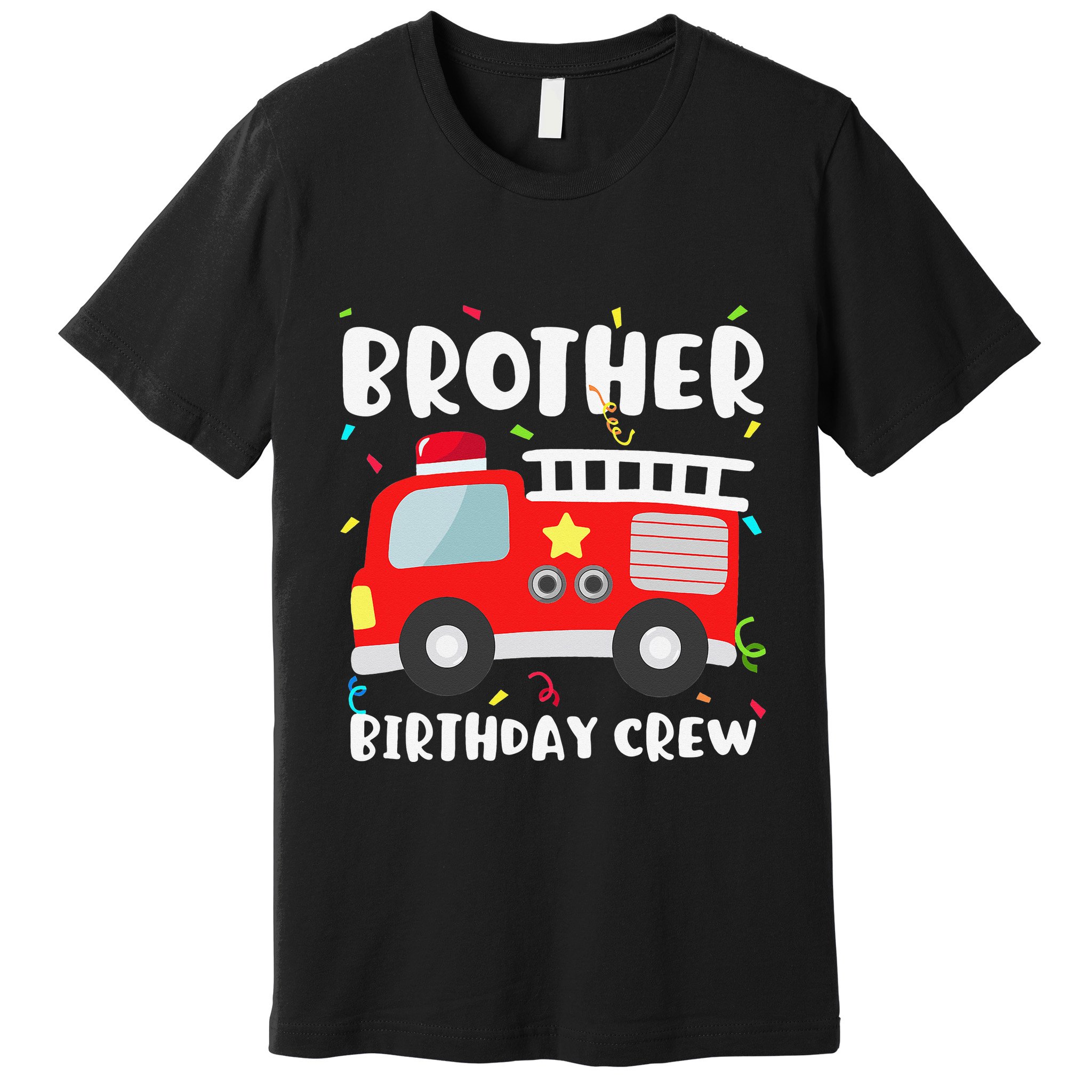 Brother Birthday Crew Fire Truck Party Firefighter Premium T-Shirt