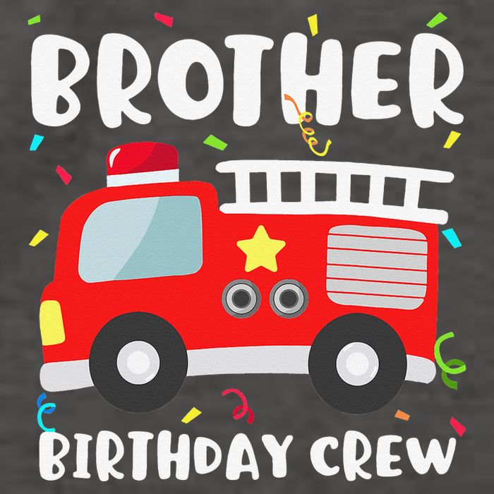 Brother Birthday Crew Fire Truck Party Firefighter Vector Backpack