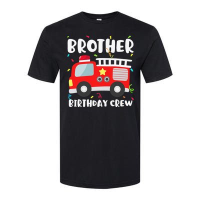 Brother Birthday Crew Fire Truck Party Firefighter Softstyle CVC T-Shirt