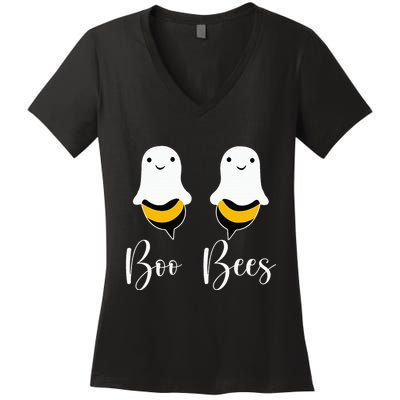 Boo Bees Couples Halloween Costume Women's V-Neck T-Shirt