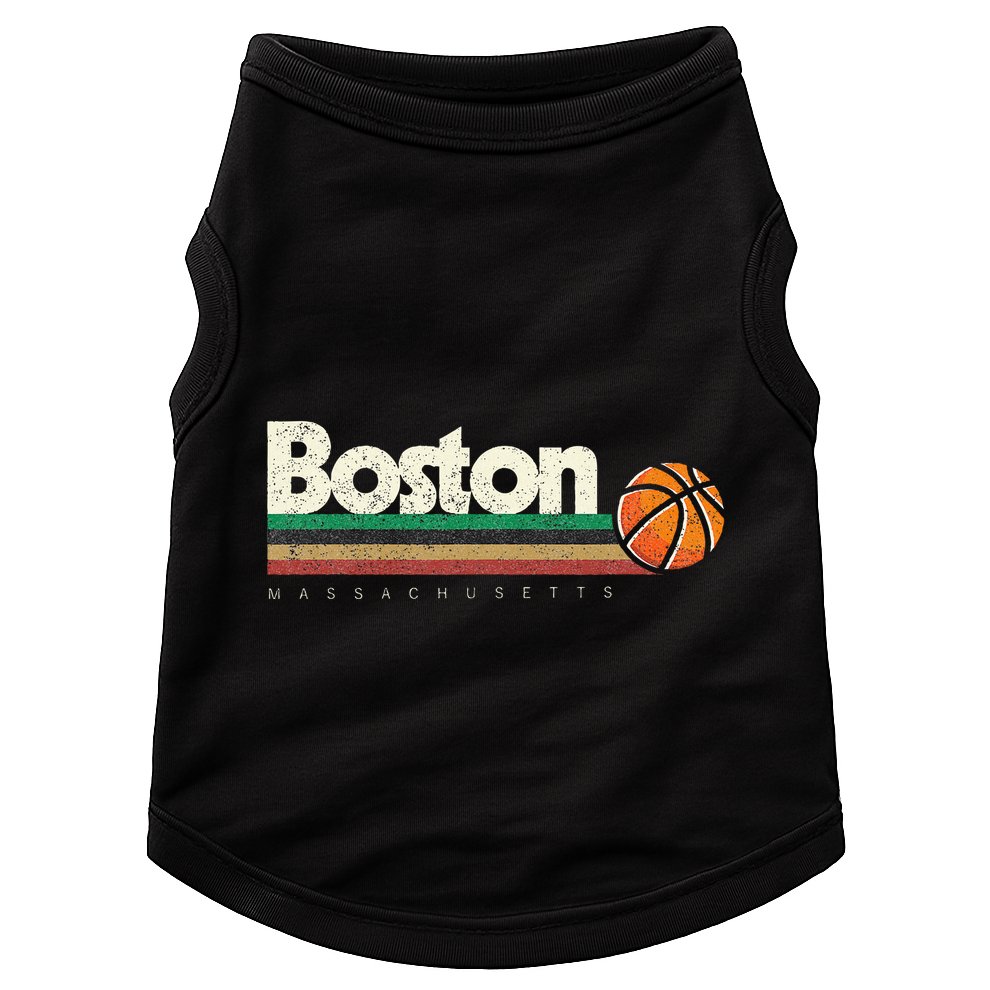 Basketball Boston City Bball Retro Stripes Doggie Tank