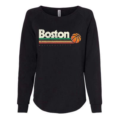 Basketball Boston City Bball Retro Stripes Womens California Wash Sweatshirt