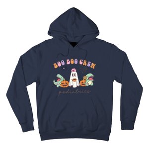 Boo Boo Crew Pediatrics Nurse Dinosaur Halloween Peds Crew Hoodie