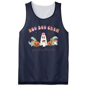 Boo Boo Crew Pediatrics Nurse Dinosaur Halloween Peds Crew Mesh Reversible Basketball Jersey Tank