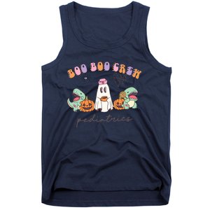 Boo Boo Crew Pediatrics Nurse Dinosaur Halloween Peds Crew Tank Top