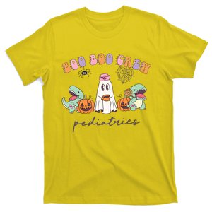 Boo Boo Crew Pediatrics Nurse Dinosaur Halloween Peds Crew T-Shirt