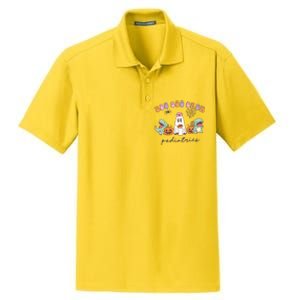 Boo Boo Crew Pediatrics Nurse Dinosaur Halloween Peds Crew Dry Zone Grid Polo