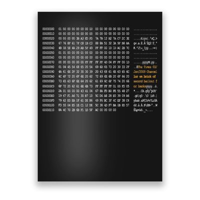 Bitcoin Block Code Poster