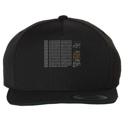 Bitcoin Block Code Wool Snapback Cap