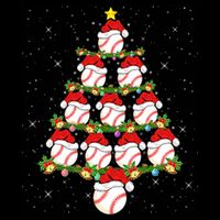 Baseball Ball Christmas Santa Love Lights Xmas Boys Cooling Performance Crew T-Shirt