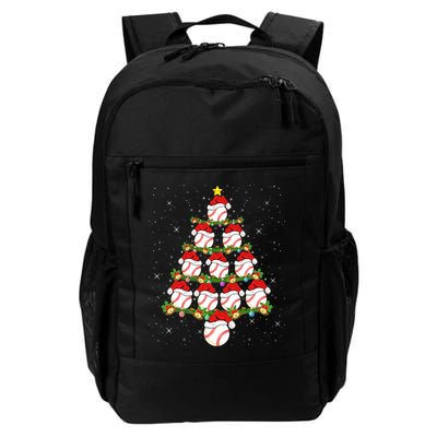 Baseball Ball Christmas Santa Love Lights Xmas Boys Backpack