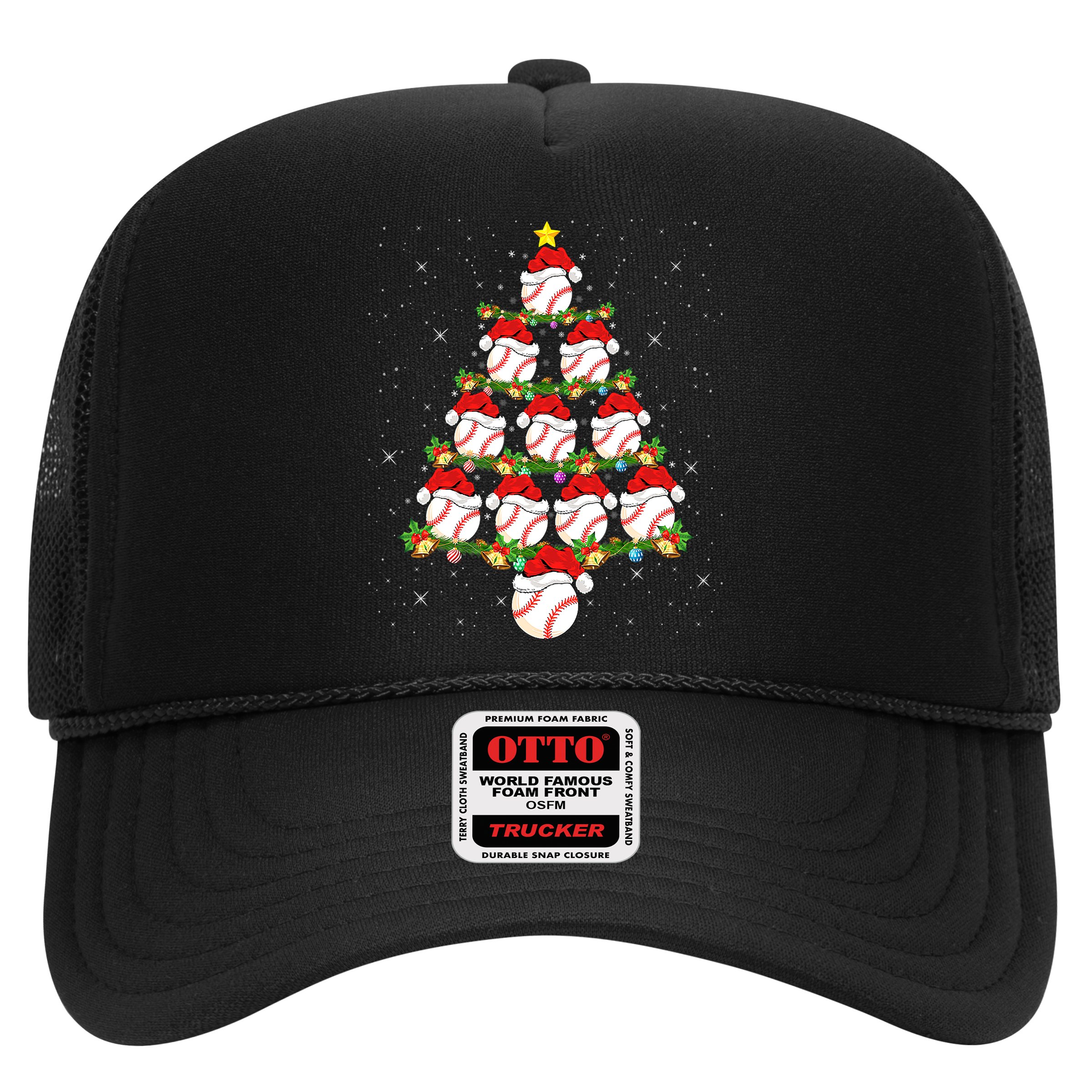 Baseball Ball Christmas Santa Love Lights Xmas Boys Hat