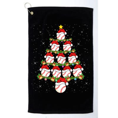Baseball Ball Christmas Santa Love Lights Xmas Boys Golf Towel