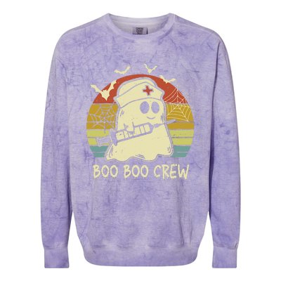 boo boo crew nurse halloween nurse costume out Colorblast Crewneck Sweatshirt