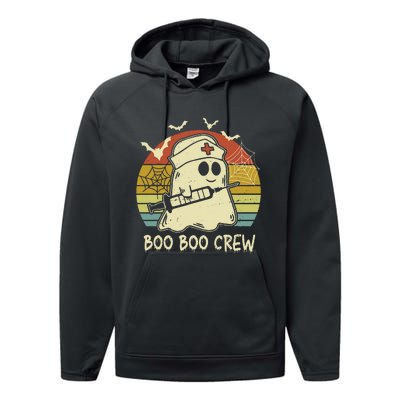 boo boo crew nurse halloween nurse costume out Performance Fleece Hoodie