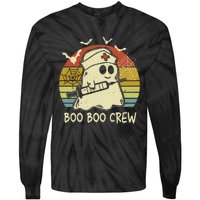 boo boo crew nurse halloween nurse costume out Tie-Dye Long Sleeve Shirt