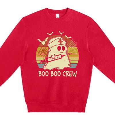 boo boo crew nurse halloween nurse costume out Premium Crewneck Sweatshirt