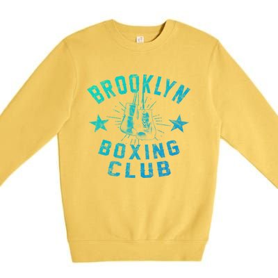 Brooklyn Boxing Club Vintage Distressed Boxing Gift Premium Crewneck Sweatshirt