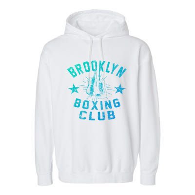 Brooklyn Boxing Club Vintage Distressed Boxing Gift Garment-Dyed Fleece Hoodie