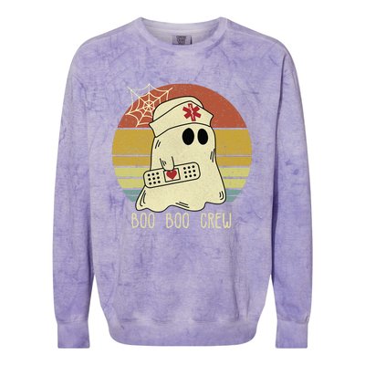 Boo Boo Crew Nurse Halloween Nurse For Women Colorblast Crewneck Sweatshirt