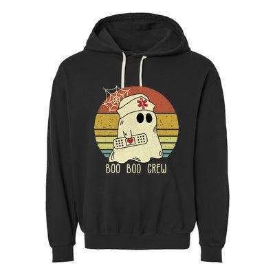 Boo Boo Crew Nurse Halloween Nurse For Women Garment-Dyed Fleece Hoodie