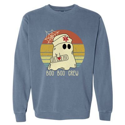 Boo Boo Crew Nurse Halloween Nurse For Women Garment-Dyed Sweatshirt