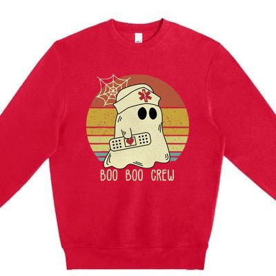 Boo Boo Crew Nurse Halloween Nurse For Women Premium Crewneck Sweatshirt