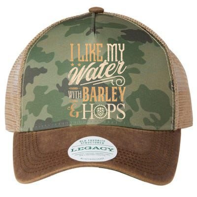 Beer Brewer Craft Brew I Like My Water With Barley And Hops Legacy Tie Dye Trucker Hat