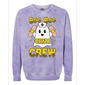 Boo Boo Crew Nurse Halloween CRNA Nurse For Women Colorblast Crewneck Sweatshirt