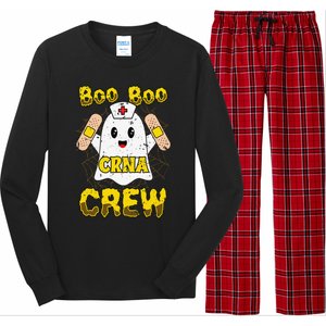 Boo Boo Crew Nurse Halloween CRNA Nurse For Women Long Sleeve Pajama Set