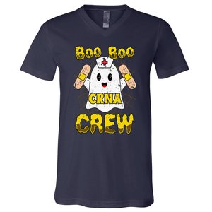 Boo Boo Crew Nurse Halloween CRNA Nurse For Women V-Neck T-Shirt