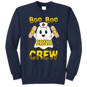 Boo Boo Crew Nurse Halloween CRNA Nurse For Women Tall Sweatshirt