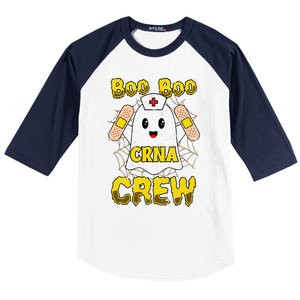 Boo Boo Crew Nurse Halloween CRNA Nurse For Women Baseball Sleeve Shirt