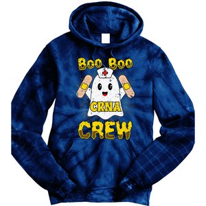 Boo Boo Crew Nurse Halloween CRNA Nurse For Women Tie Dye Hoodie