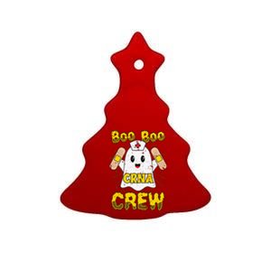 Boo Boo Crew Nurse Halloween CRNA Nurse For Women Ceramic Tree Ornament